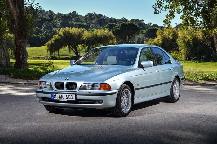 BMW 528i Sedan parked on a road
