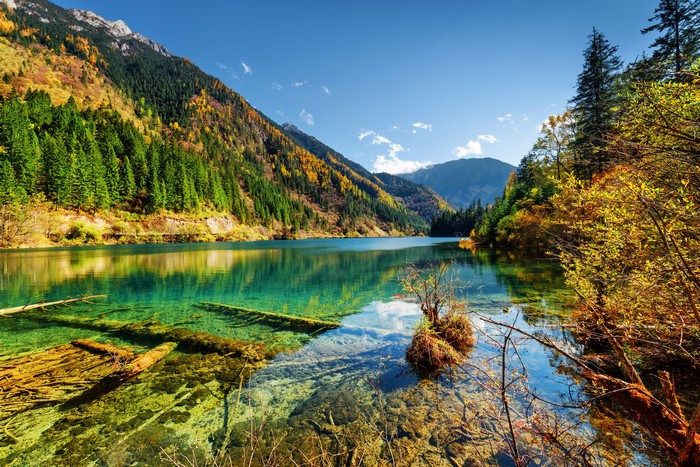 Autumn Scenery of Jiuzhaigou Park in China