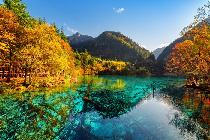 Jiuzhaigou National Park in Autumn, China