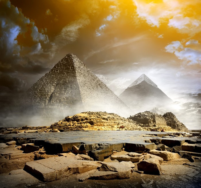 4K, Cairo, Egypt, Stones, Sky, Pyramid HD Wallpaper