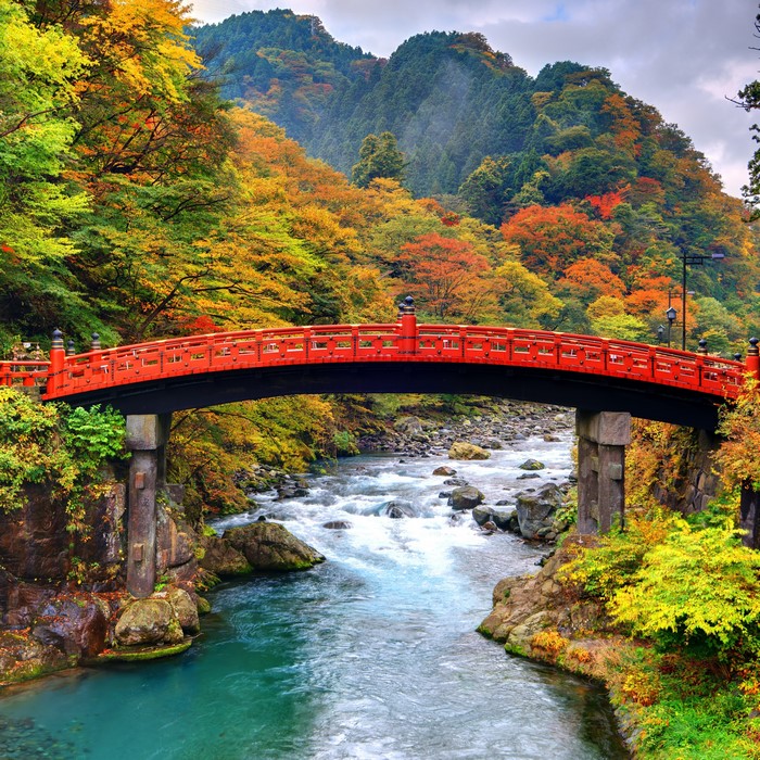 Shinkyo Bridge Nikko Japan Autumn