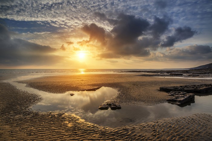 Sunset over Dunraven Bay, Wales
