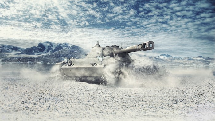 Ru 251 tank in World of Tanks during winter