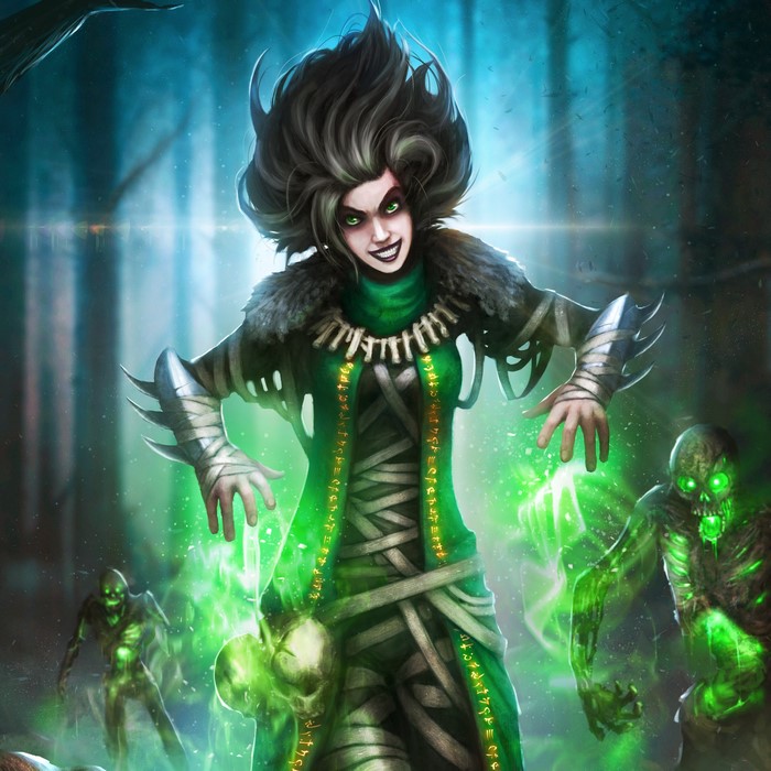 Witch with Zombies and Magic