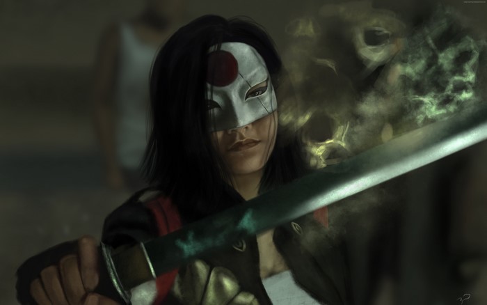 Katana from Suicide Squad 2016 with a sword