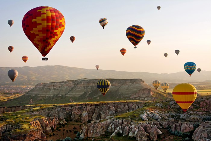 Hot Air Balloons over Cappadocia, Turkey