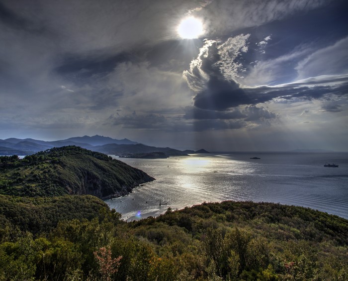 4K Tuscany Italy Coast Sea Clouds Scenery