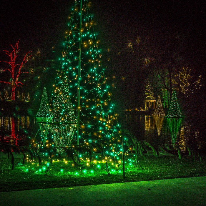 Christmas lights display at Longwood Gardens, Pennsylvania