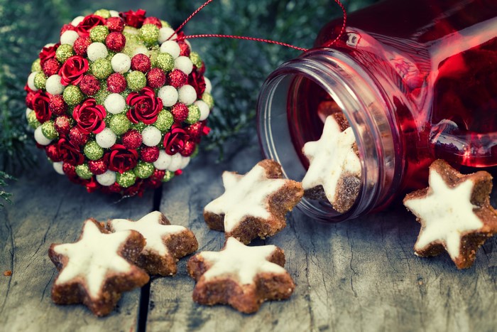 Christmas Star Cookies and Festive Ornament
