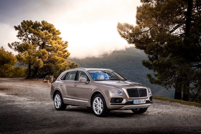 Bentley Bentayga Diesel SUV on a mountain road