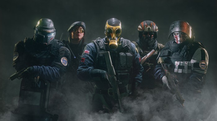 Soldiers from Tom Clancy's Rainbow Six wearing masks