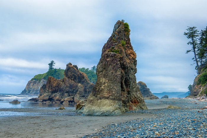 4K Olympic National Park Coastal Rock Formations