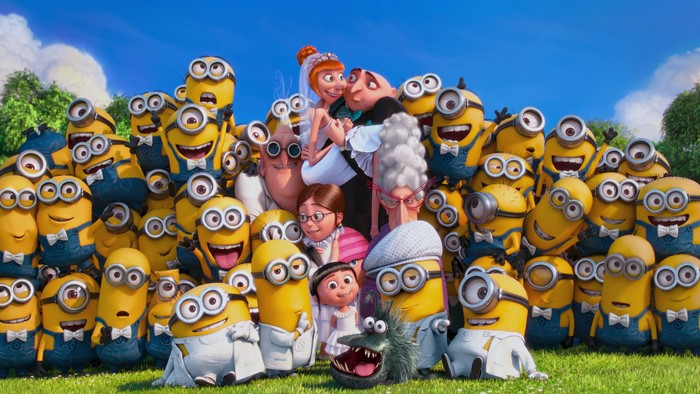 Minions and characters from Despicable Me 2