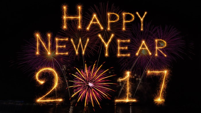 Happy New Year 2017 Sparkler Fireworks