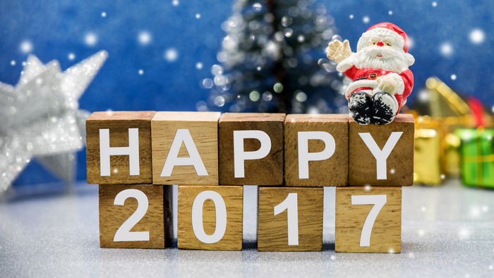 Happy 2017 Christmas with Santa Claus