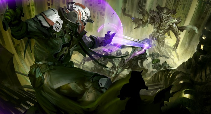 Guardian fighting Hive in Destiny