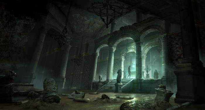 Rise of the Tomb Raider: Lara Croft in ruined hall