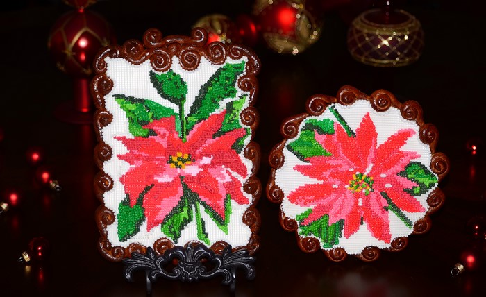 Christmas Poinsettia Cookies
