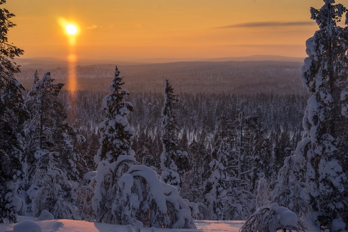 4K Winter Scenery in Lapland, Finland
