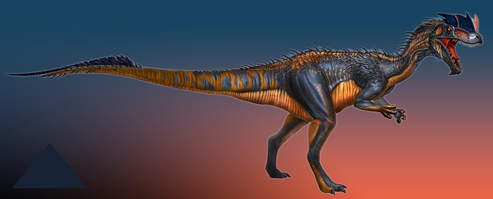 Dilophosaurus dinosaur illustration