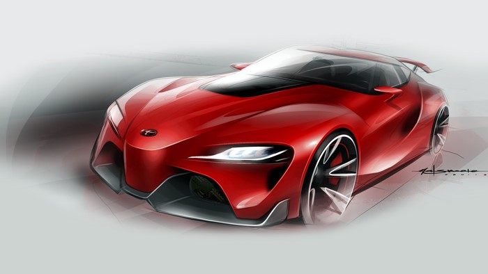 Toyota FT-1 concept car painting