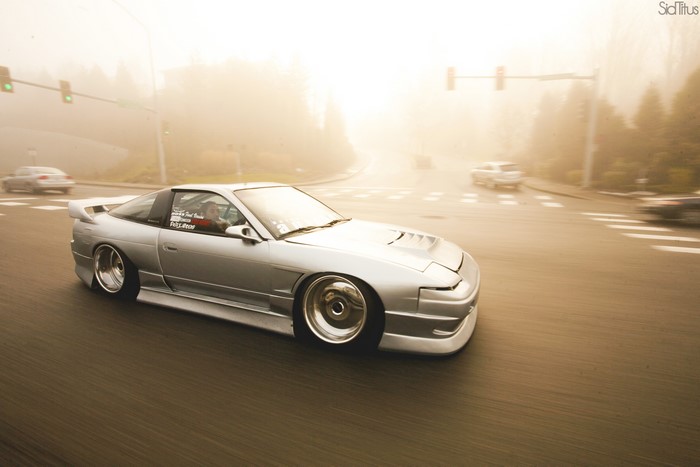 Nissan 240SX JDM Stance in Fog