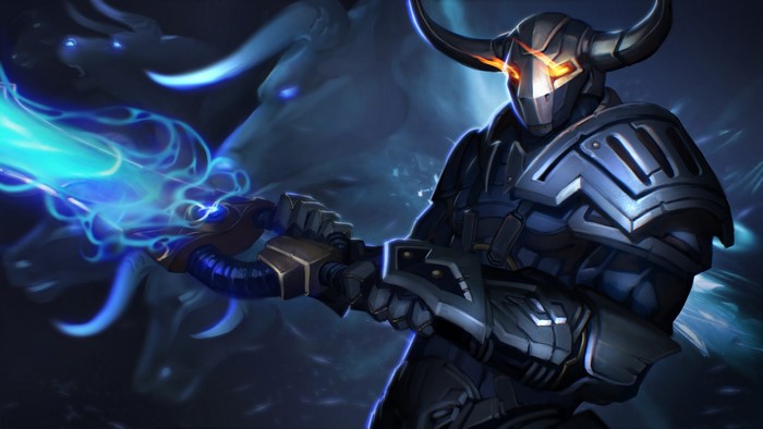 Sven from DOTA 2 with a glowing sword