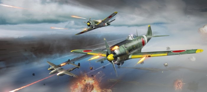 Japanese Fighter Airplanes in Combat