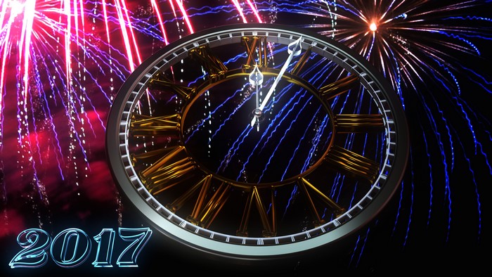 Clock and Fireworks for 2017