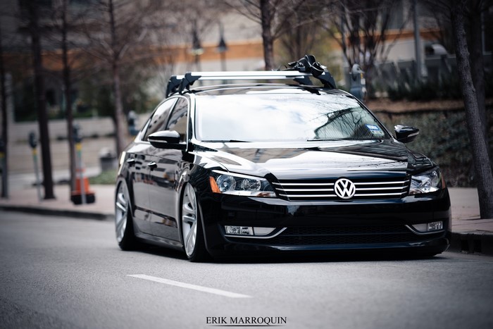 Black 2013 Volkswagen Passat with Roof Rack