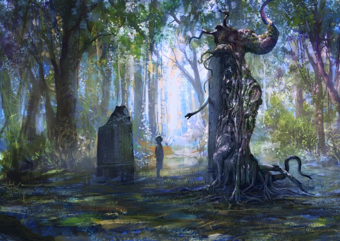 The Witcher 2: Assassins of Kings forest with snakes