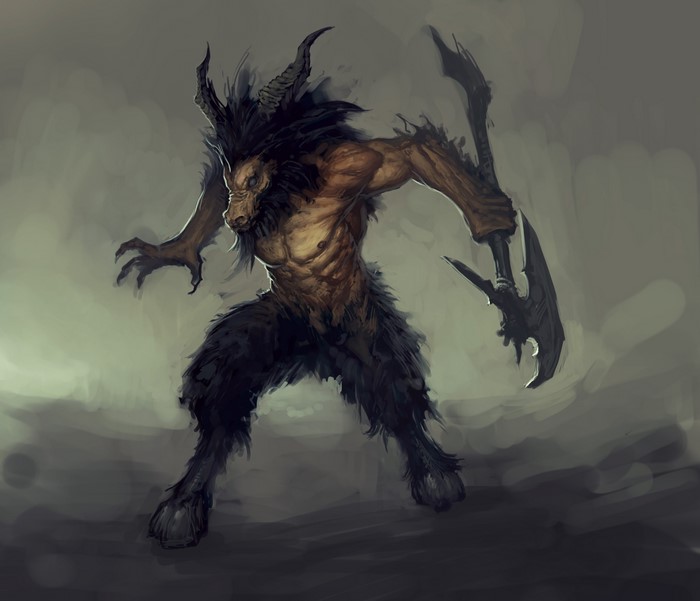 Diablo III Demon with Battle Axes