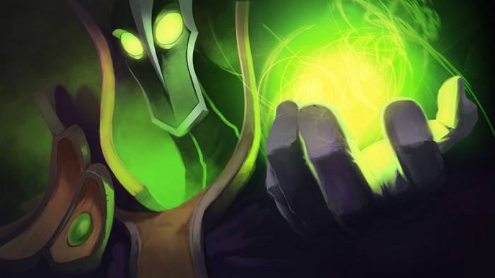 Rubick from DOTA 2 casting magic