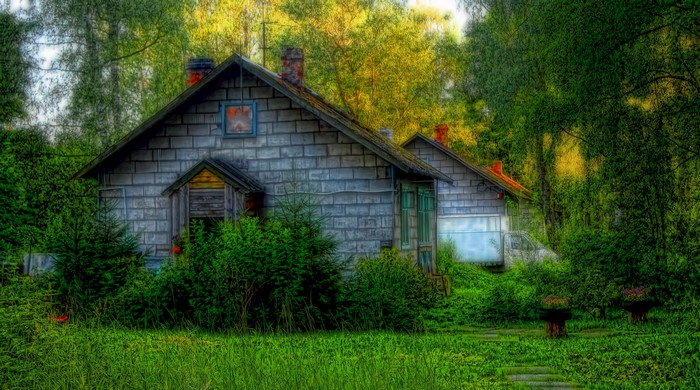 Abandoned house in Pushkino, St. Petersburg, Russia