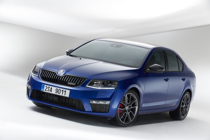 Blue Skoda Octavia RS