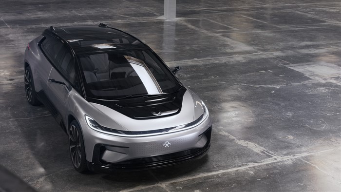 4K 2017 Faraday Future FF 91 Silver