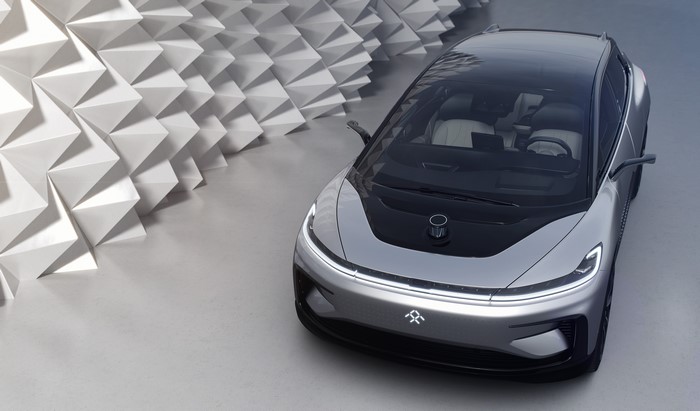 4K 2017 Faraday Future FF 91 Silver