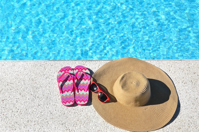 Summer accessories by the pool