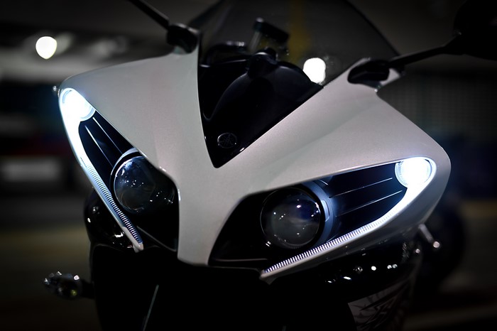 4K Yamaha YZF Motorcycle Front Headlights