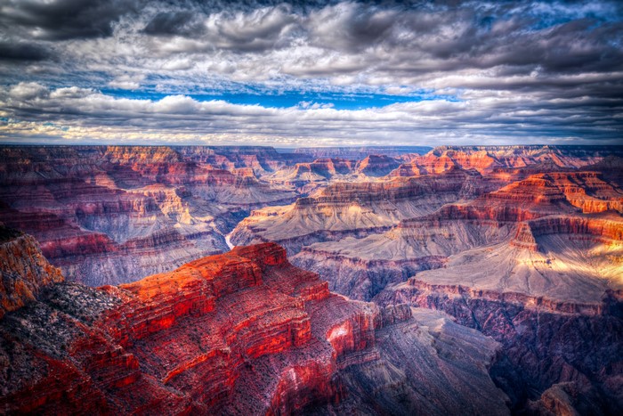 Grand Canyon National Park, USA, with dramatic clouds