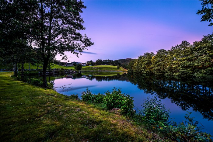 Lake and trees in Rogaland, Norway