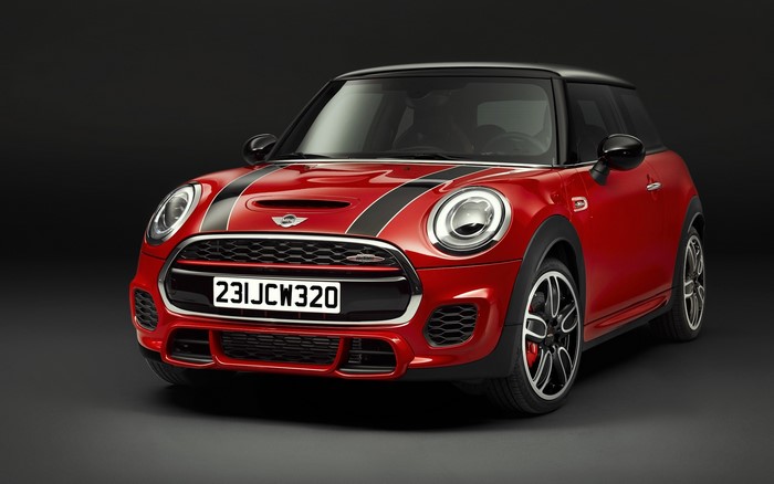 Red Mini Cooper S with Black Stripes