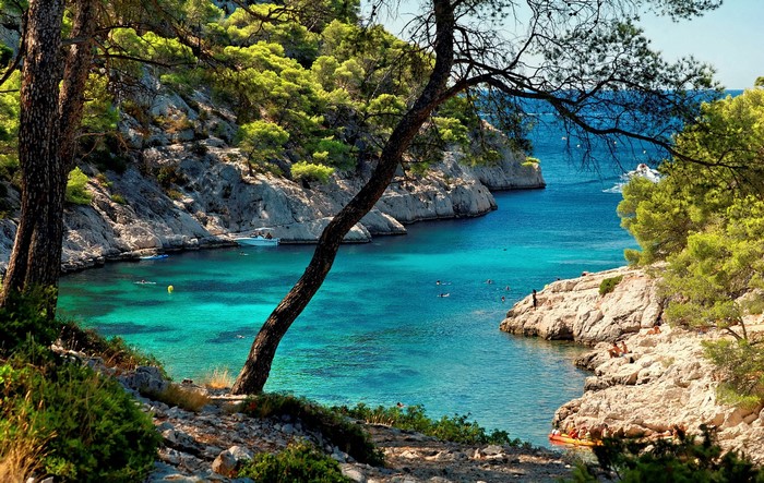 Calanque Port Miou, Provence, France: A Rocky Cove with Turquoise Water