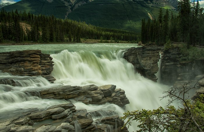 Athabasca Falls in Jasper National Park, Canada