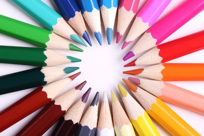 Circle of Multicolor Pencils