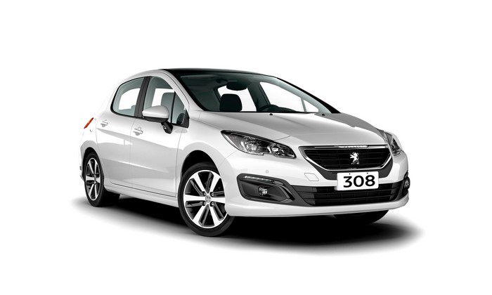 White Peugeot 308