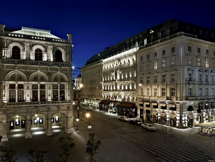 Hotel Sacher Vienna Austria at Night
