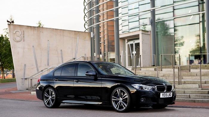 Black BMW F30 Sedan 4K