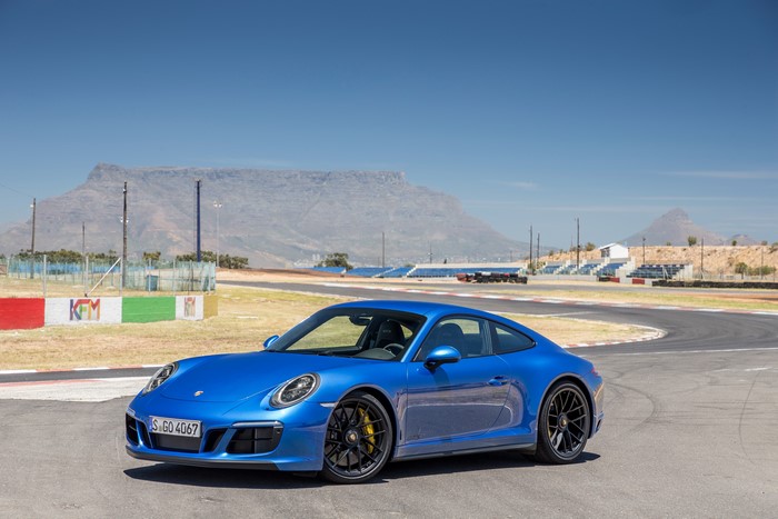 Blue 2017 Porsche 911 Carrera 4 GTS Coupe