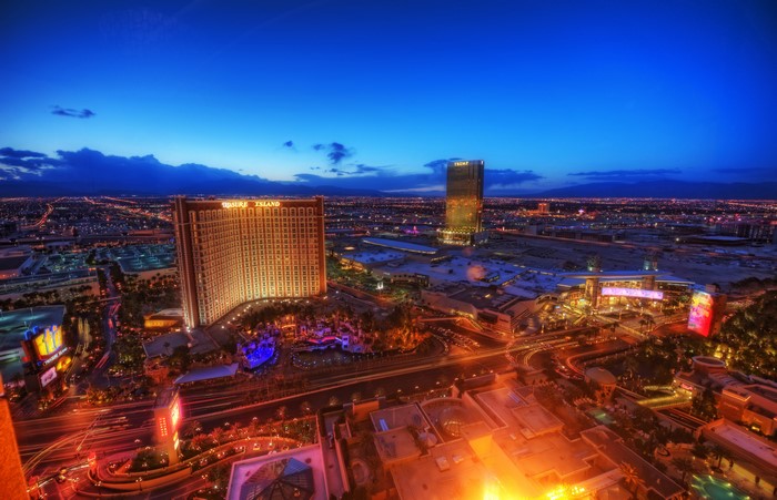 Las Vegas Strip at Dusk from Above, Nevada
